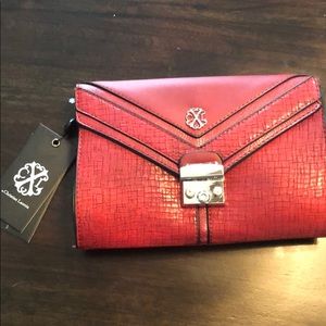 Red clutch/strap purse